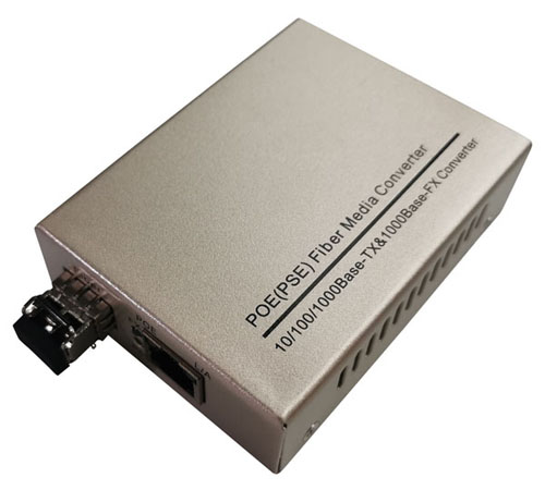 poe fiber media converter 1tp+1fx